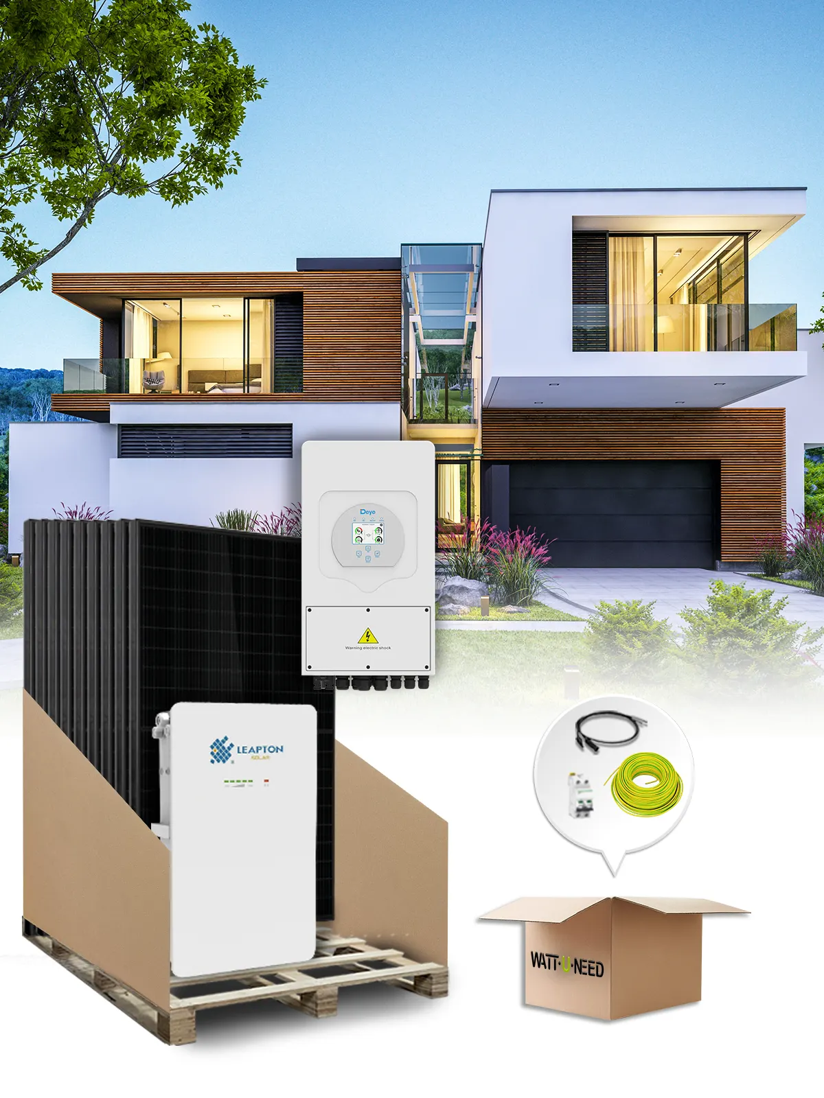 Solar-Kit Eigenverbrauch 5,4 kWp – Mono 5 kW – Batterie 5,12 kWh