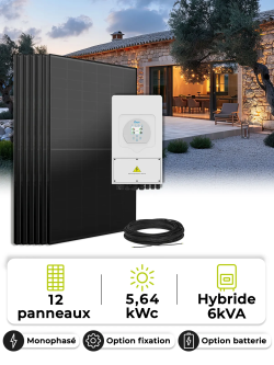5.64 kWp Solar Kit AIKO Deye Mono 6 kW | Wattuneed