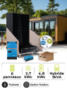 Kit Solaire Tiny House 2,7kWc Mono 3kW + Batterie 4,8kWh Victron