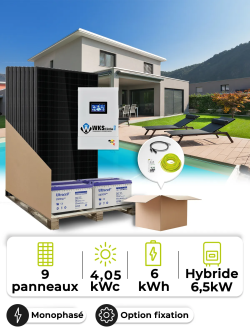 Solar Kit Self-Consumption 4.1 kWp – Mono 6.5 kW – Lead Battery