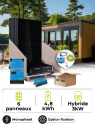 Zonne-energieset Tiny House 2,7 kWp – Mono 3 kW – Accu 4,80 kWh – Victron