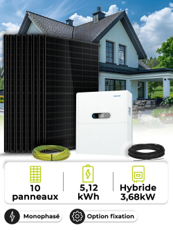 4.5 kWp Self-Consumption Solar Kit – Mono 3.68 kW – 5.12 kWh Battery
