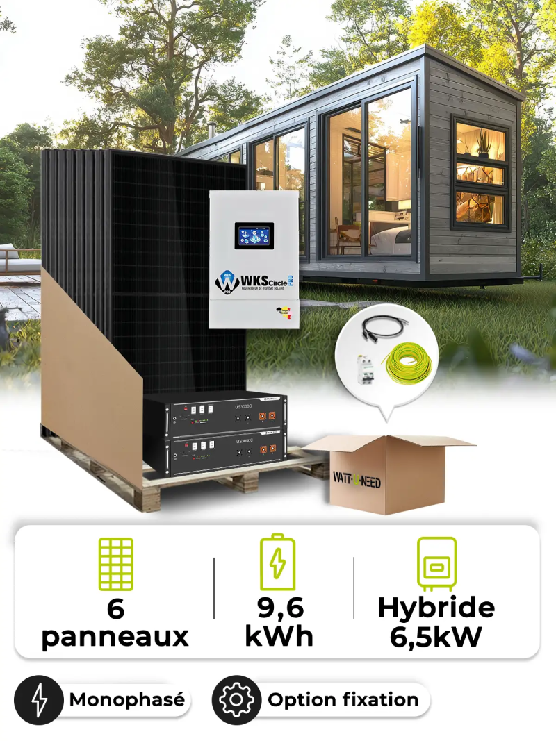 Solar-Kit Tiny House 2,7 kWp Mono 6,5 kW + Batterie 4,8 kWh