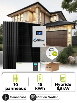 Kit Solar Aislado 4,5 kWp – Mono 6,5 kW – Batería 15,0 kWh