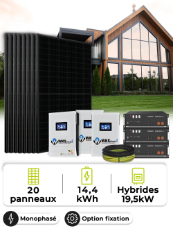Kit Solaire Site Isolé 13,5 kWc – Mono 15 kW – Batterie 4,80 kWh