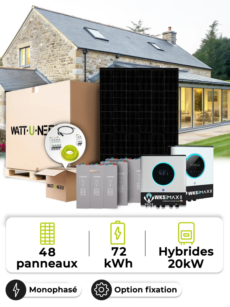 Solar Kit Off-Grid 18.0 kWp – Mono 20 kW – OPzV Battery 72 kWh