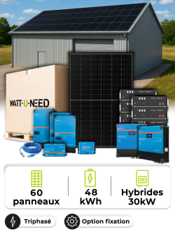 Kit Solaire Site Isolé 27,0 kWc – Mono 30 kW – Batterie 4,80 kWh – Victron