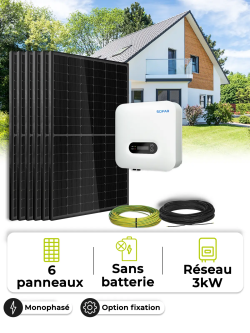 3kWp Mono 3kVA Self-Consumption Solar Kit