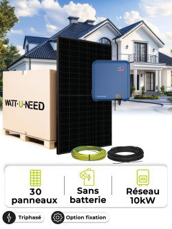 Kit 30 panels self-consumption / reinjection tri 10kW SMA without stor