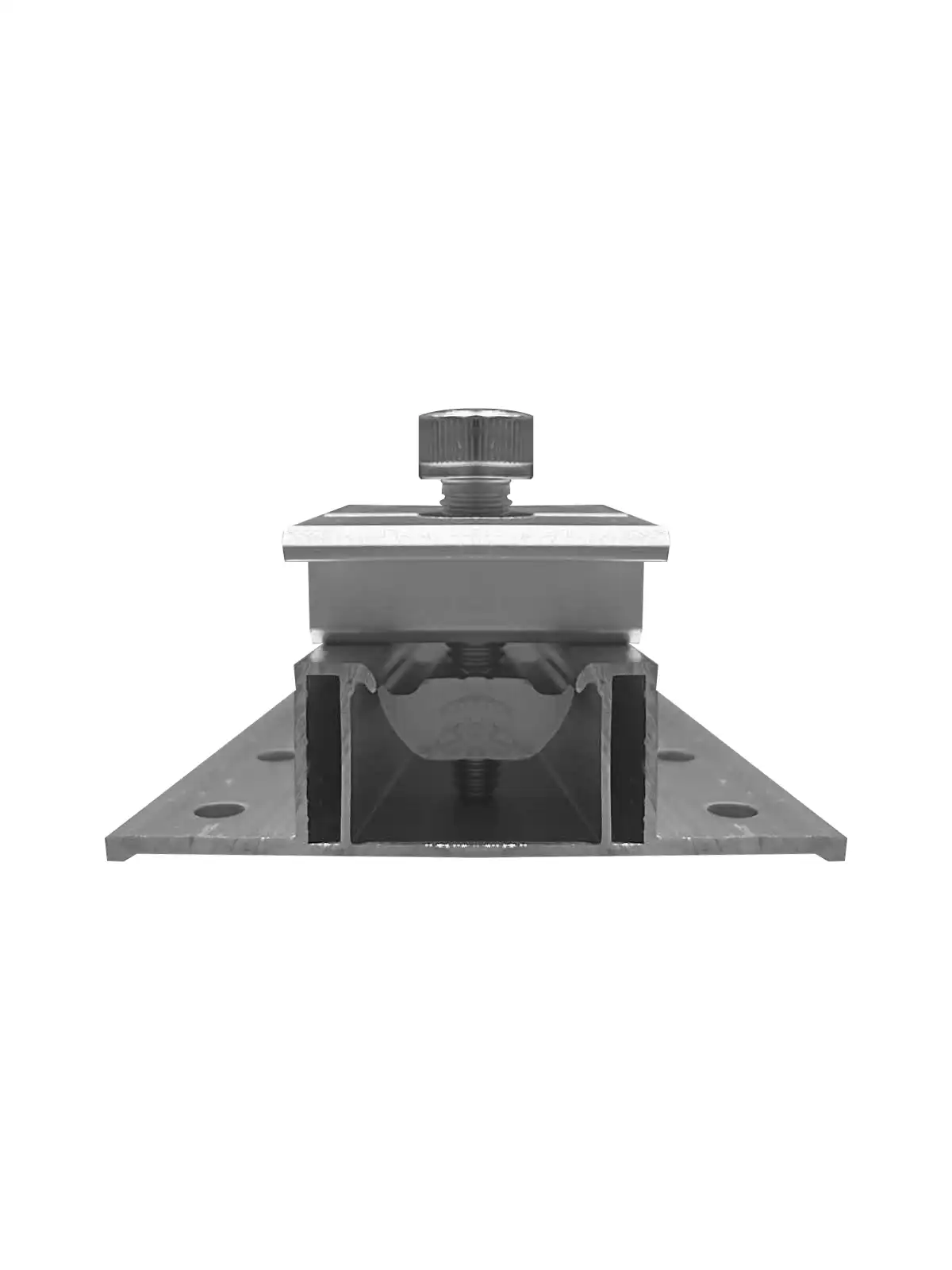 40 cm aluminium rail with centre clamp and fixing hardware | Wattuneed