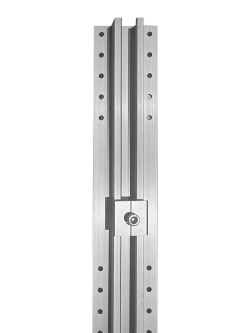 Riel de aluminio de 40 cm con abrazadera central y tornillería | Wattuneed
