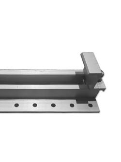 Aluminium rail van 40 cm met eindklem en bevestigingsmateriaal | Wattuneed