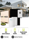13.5 kWp Self-Consumption Solar Kit – 15 kW Inverter – 32 kWh Battery