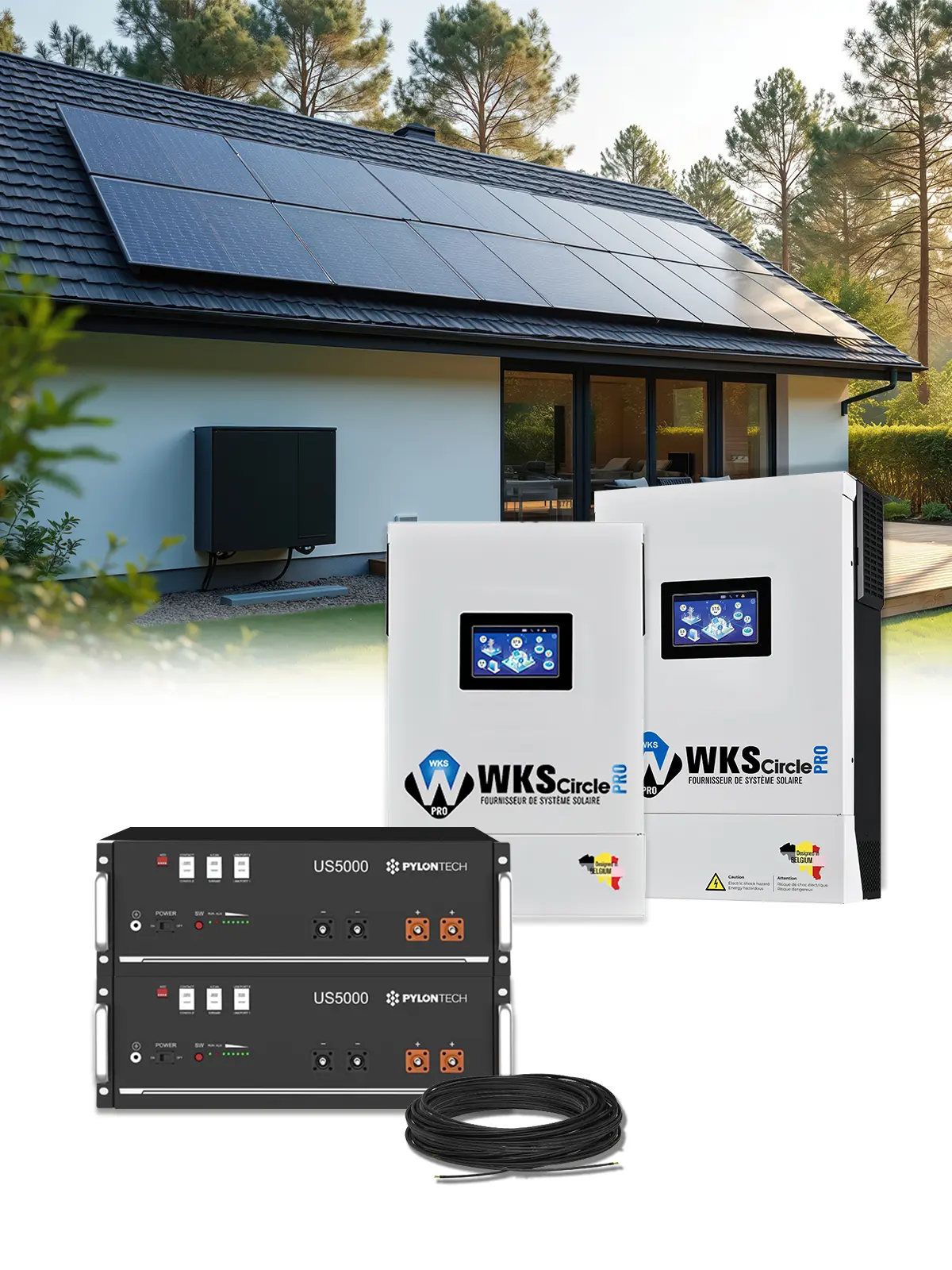Mono-Wechselrichter-Paket 13 kW – Batterie 9,60 kWh