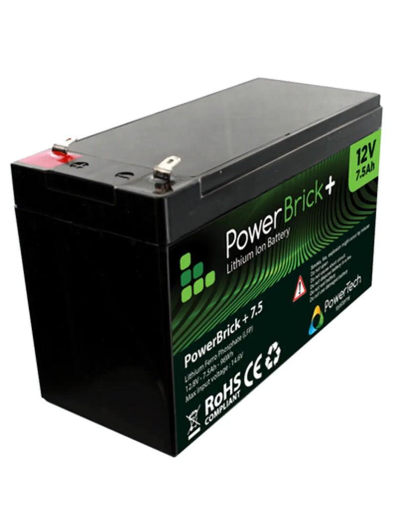 LiFePO4 lithium battery 0.10 kWh - PowerBrick+ PB+12/7.5 12.8 V 7.5 Ah – IP65