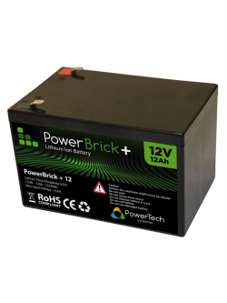 PowerBrick+ PB+12/12 lithium battery – 12 Ah, 12.8 V LiFePO4