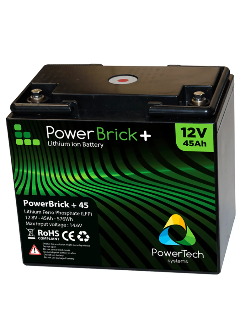 LiFePO4 lithium battery 0.58 kWh - PowerBrick+ PB+12/45 12.8 V 45 Ah – IP65