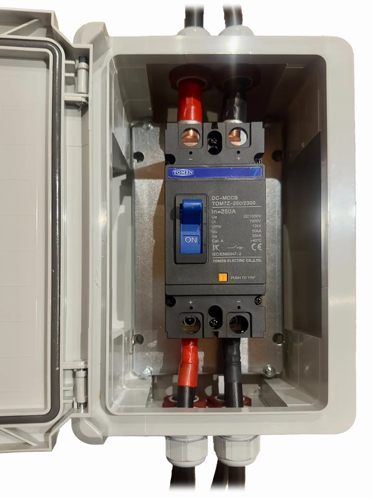 250A Dual-Pole DC Protection Box for a Delong / Leapton Lithium Battery
