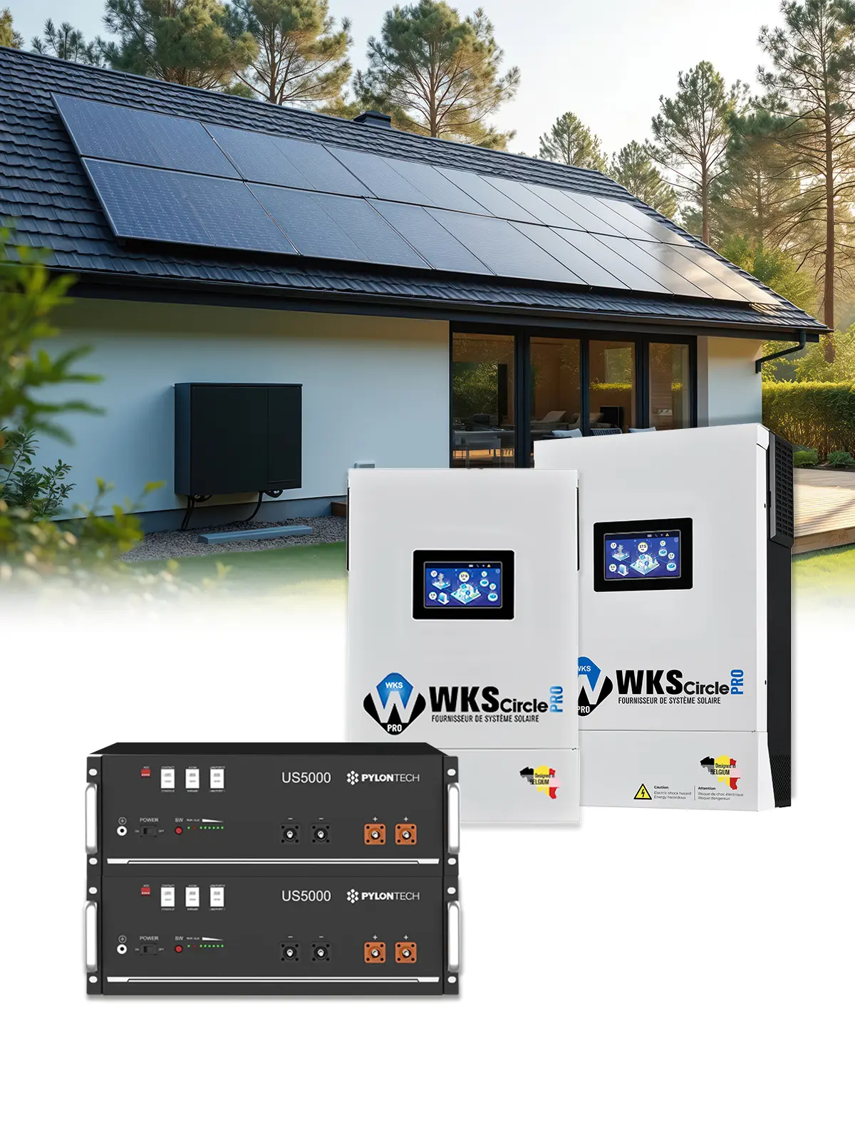 Paquete de inversor monocristalino de 13 kW – Batería de 9,60 kWh