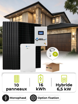 Zonne-energieset voor afgelegen locaties 4,5 kWp – Mono 6,5 kW – Accu 16,0 kWh