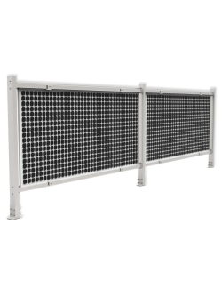 Solar-powered steel fence – Landscape format