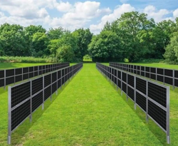 Solar-powered steel fence – Landscape format