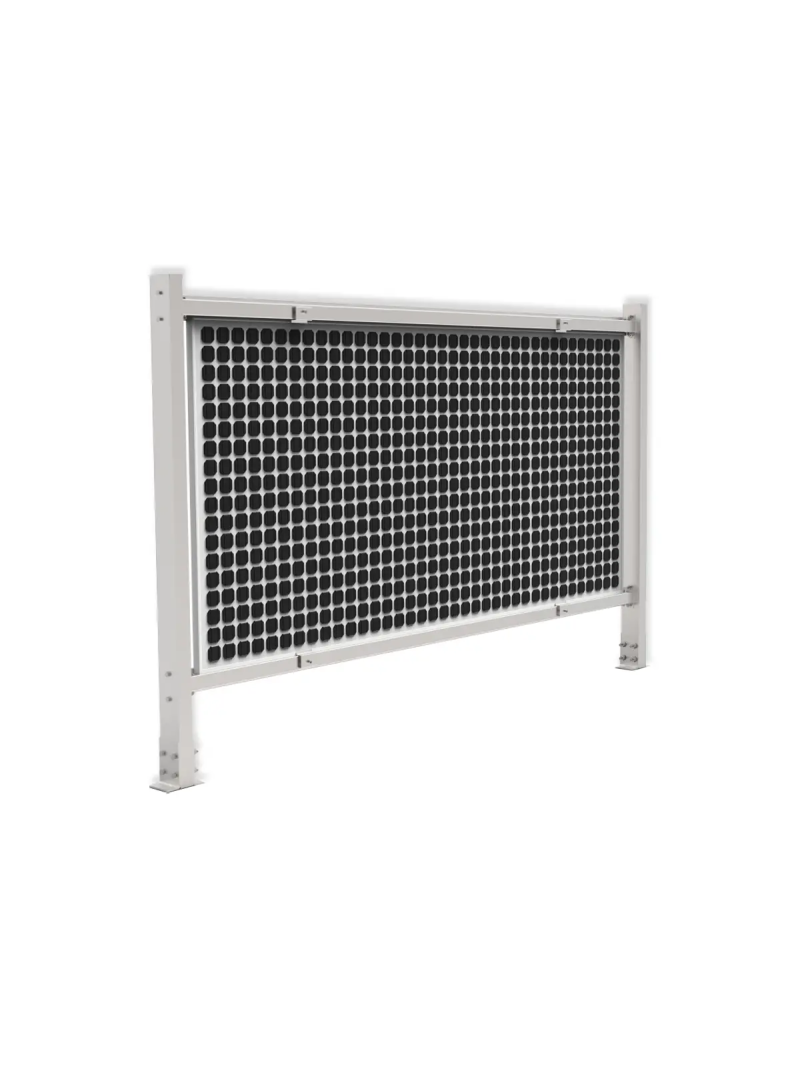 Solar-powered steel fence – Landscape format