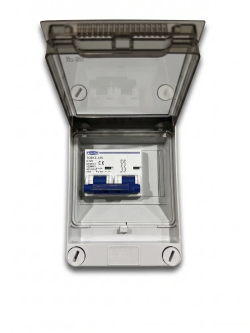 Coffret batterie avec fusible automatique 2P 125A DC600V + câbles