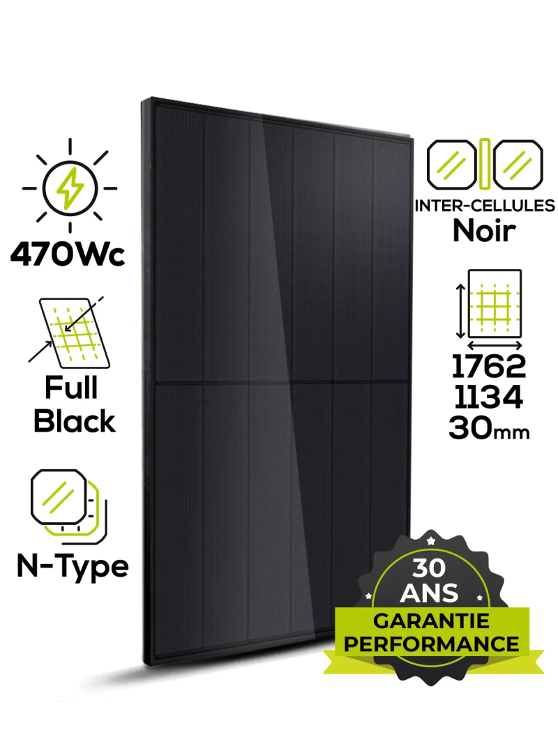 Jinko Solar Tiger Neo III 470 W Quarter Cut, komplett schwarz, Doppelglas | CRE4 PPE2 (JKM470N-48QL6-DB)