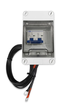 Coffret batterie avec fusible automatique 2P 125A DC600V + câbles