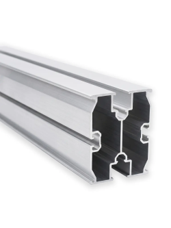 Riel de aluminio de 80 x 50 mm para la fijación de paneles solares