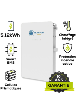 Batterie Lithium LiFePO4 Leapton EL-A05 5,12kWh 100Ah – IP65 & Chauffage Intégré