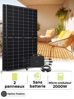 Kit Plug & play 1000Wc – Bifacial Full Black & Micro-onduleur Astro