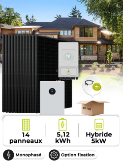 Solar-Kit für den Eigenverbrauch 6,3 kWp – Mono 5 kW – Batterie 5,12 kWh