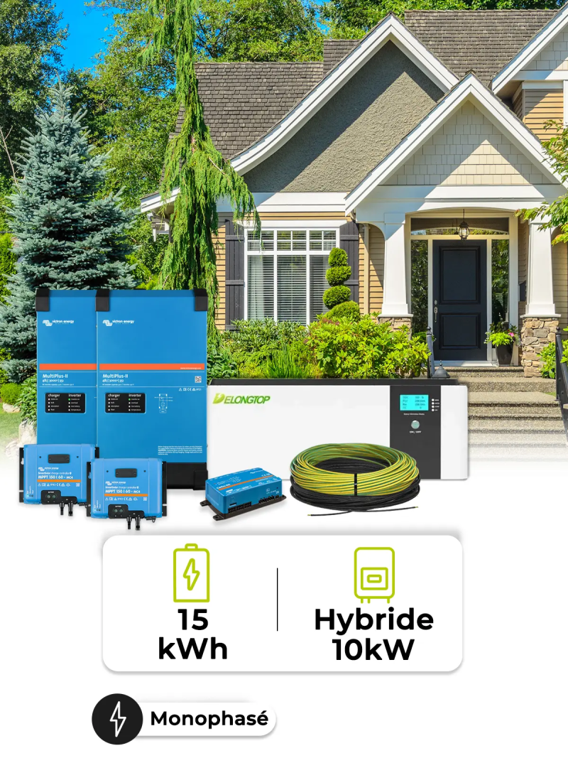 Victron 10 kVA inverter pack – 15 kWh battery