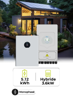 Pack Rétrofit Mono 3,6 kW – Batterie 5,12 kWh