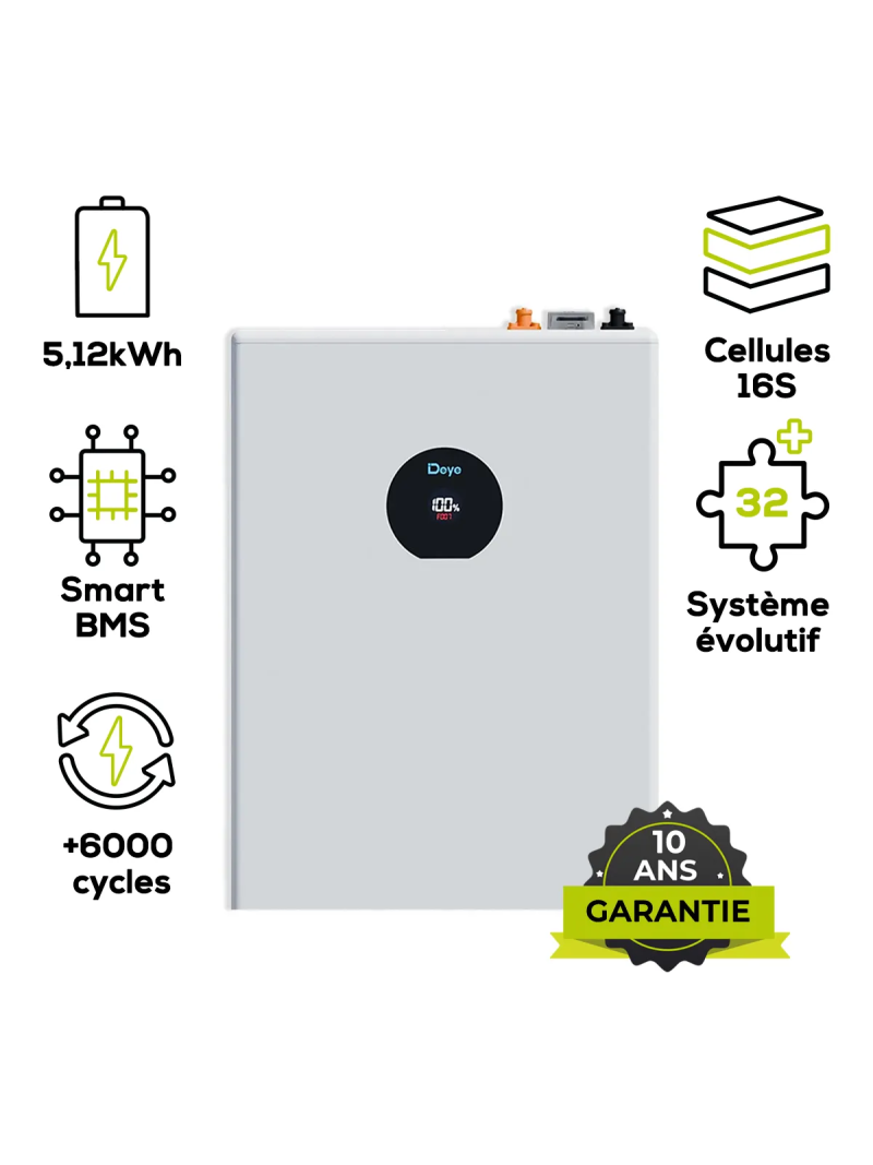 Batterie Lithium Deye SE-F5 Pro-C 5,12kWh