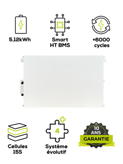 Batterie Lithium 5,12 kWh Sofar Solar BTS 5K Haute Tension 400V