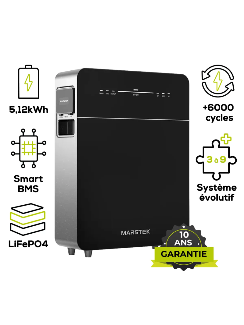 Marstek Venus E 3.0 – Batterie domestique Plug & Play 5,12 kWh LiFePO4