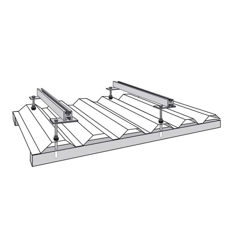 Sheet metal roof mounting kit