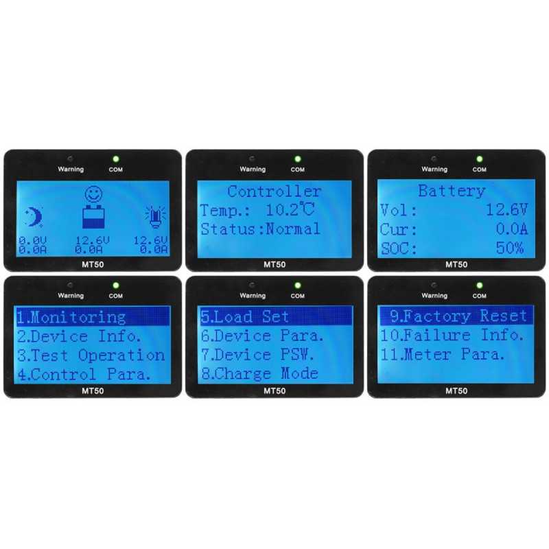 MT50 digital display for EpSolar LS and BN controllers