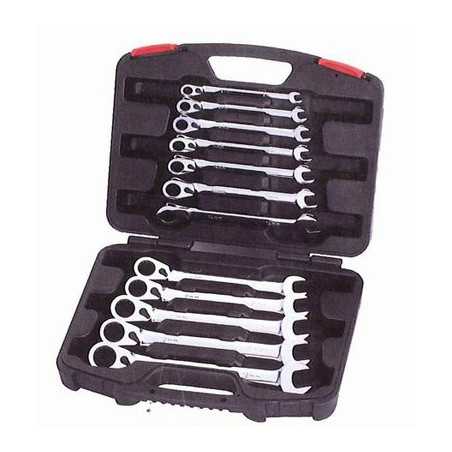 Box of 12 ratcheting combination wrench reversible OUTILAC