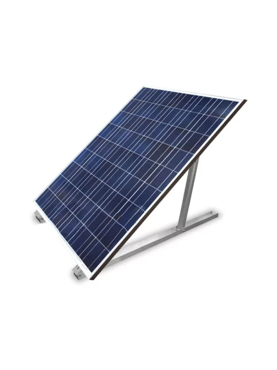 Kit de fixation pour panneaux solaires sur surface plane via structure en  aluminum