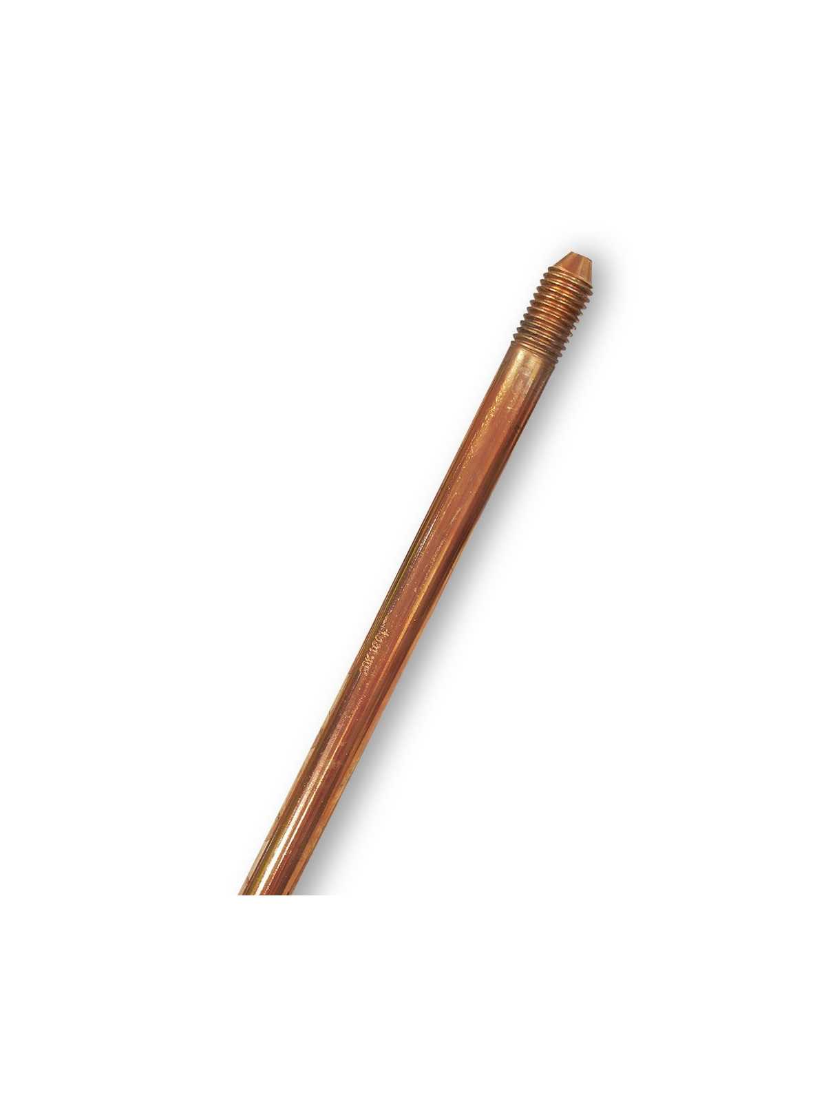 Ground rod threaded copper-plated steel