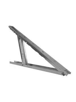 Soporte de aluminio ajustable 15-35° para panel solar – fijación a techo plano y estructura en suelo (EAN 0712971125063)