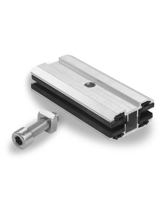 Clame milieu panneau solaire sans cadre