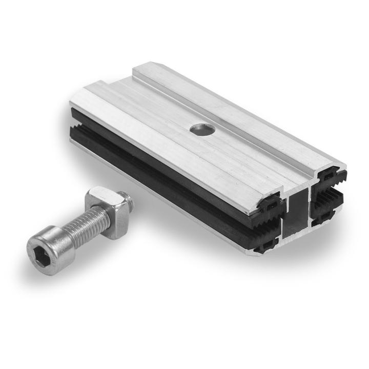Middle fastening clamp for solar panel without frame 