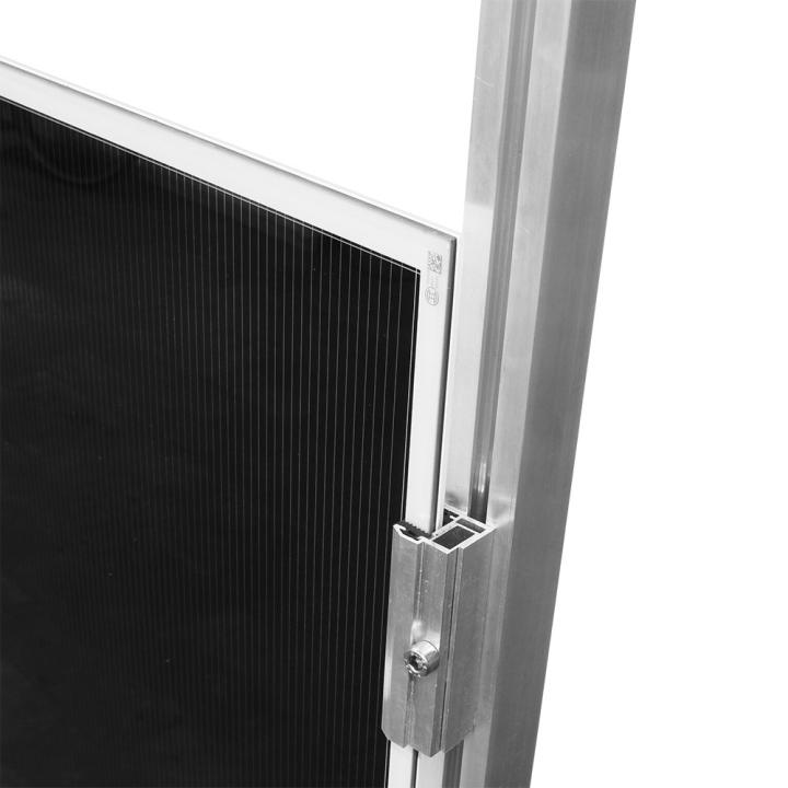 End fastening clamp - for solar panel without frame