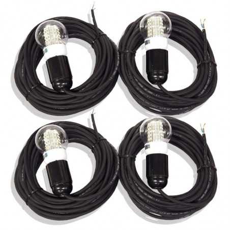 4 x 5m cable with LED bulb 4W