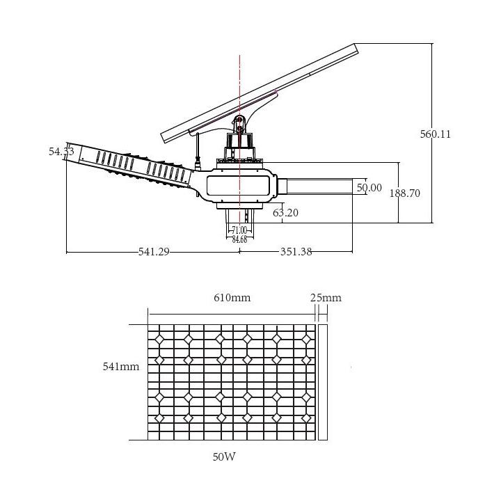 Orientierbares 50Wp-Photovoltaikmodul